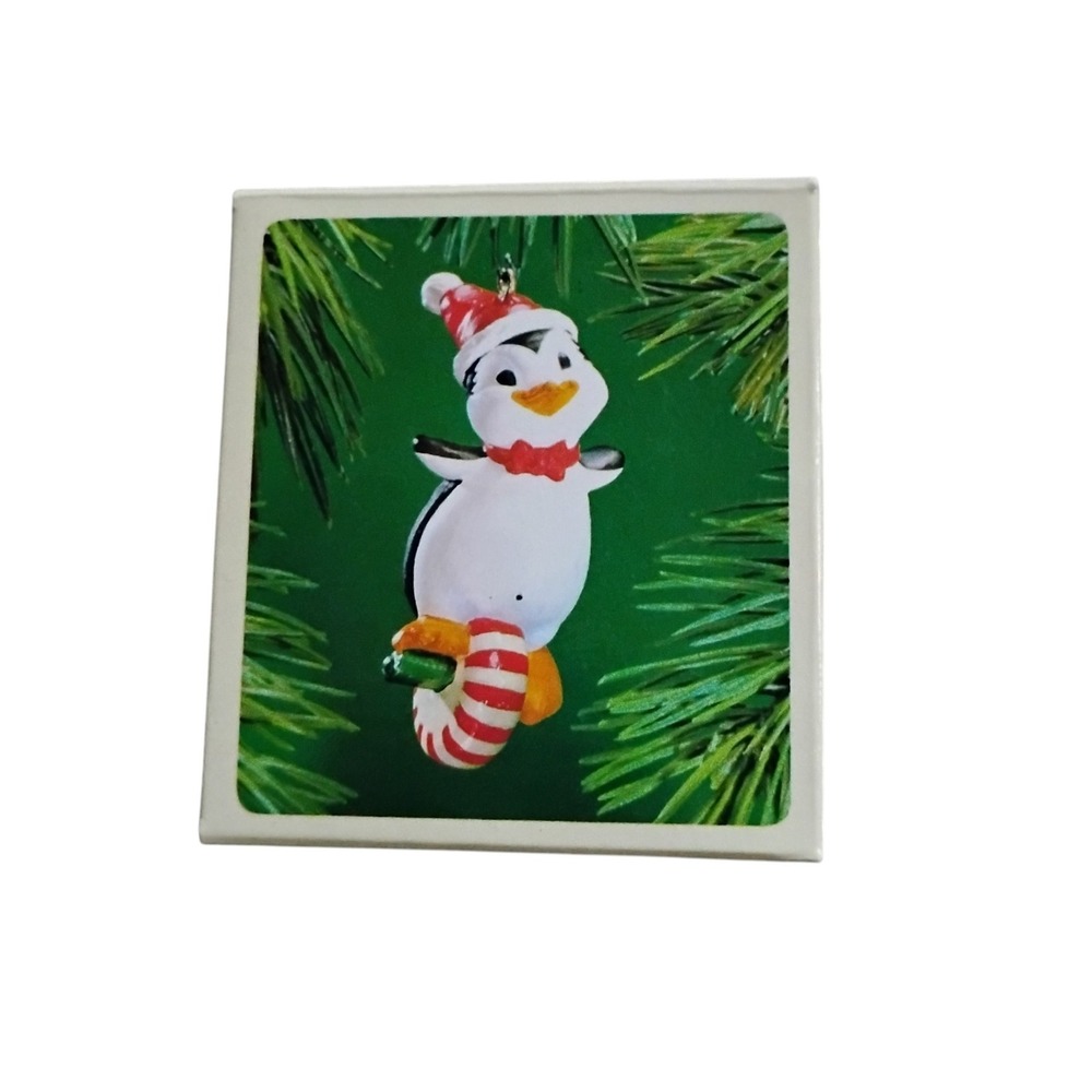 Vintage 1983 Hallmark Keepsake Ornament Peppermint Penguin QX408-9 Original Box